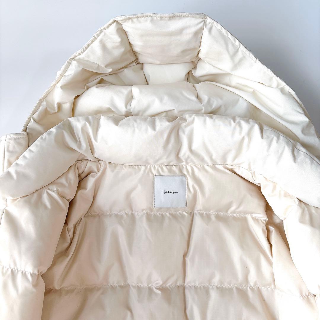 I*O様 美品⁑スピックアンドスパン　2024 撥水フーデッドダウンコート　ホワ