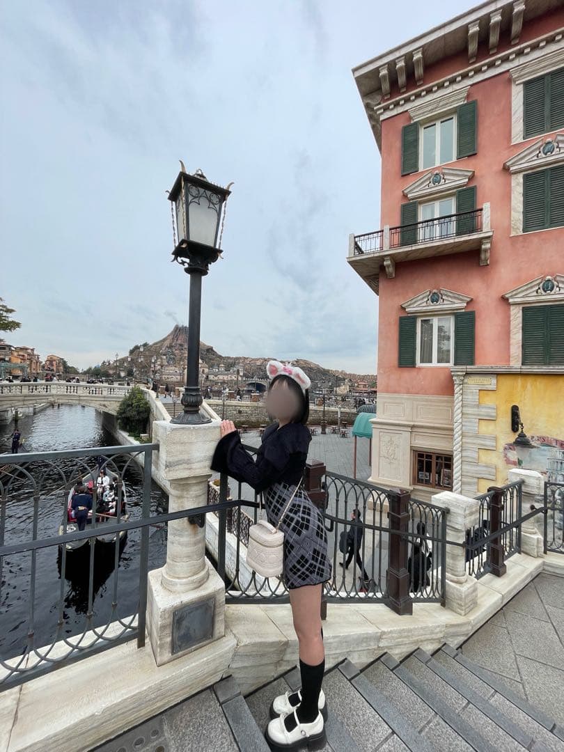 bubbles レースアップニットワンピース