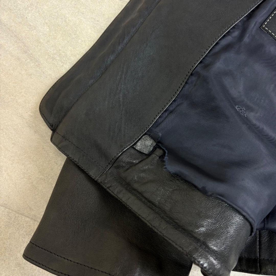 ダンヒル Dunhill ジャケット レザージャケット シングルライダース ラム