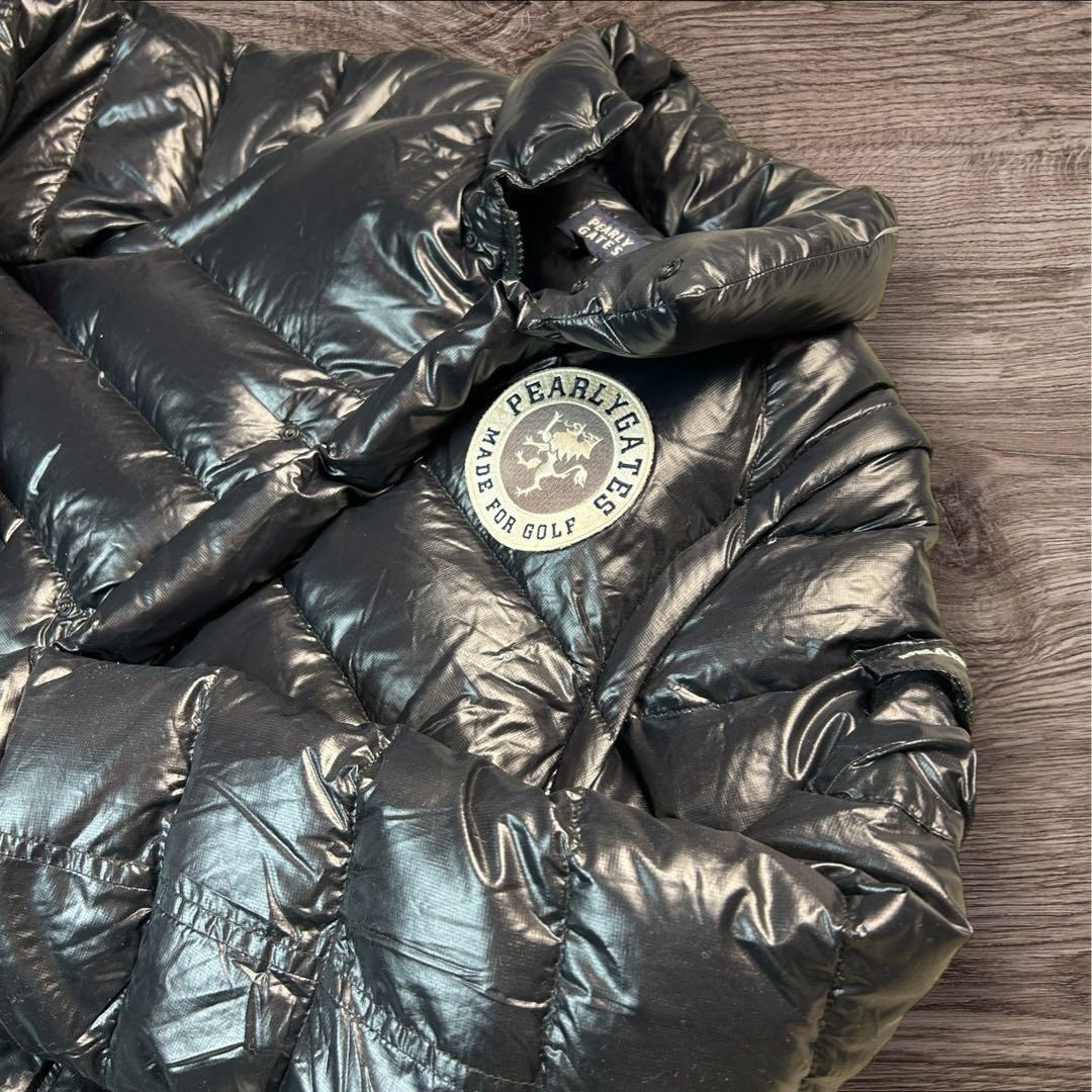 【美品】パーリーゲイツ 2WAY ダウンジャケット ベスト 黒 サイズ4 軽量