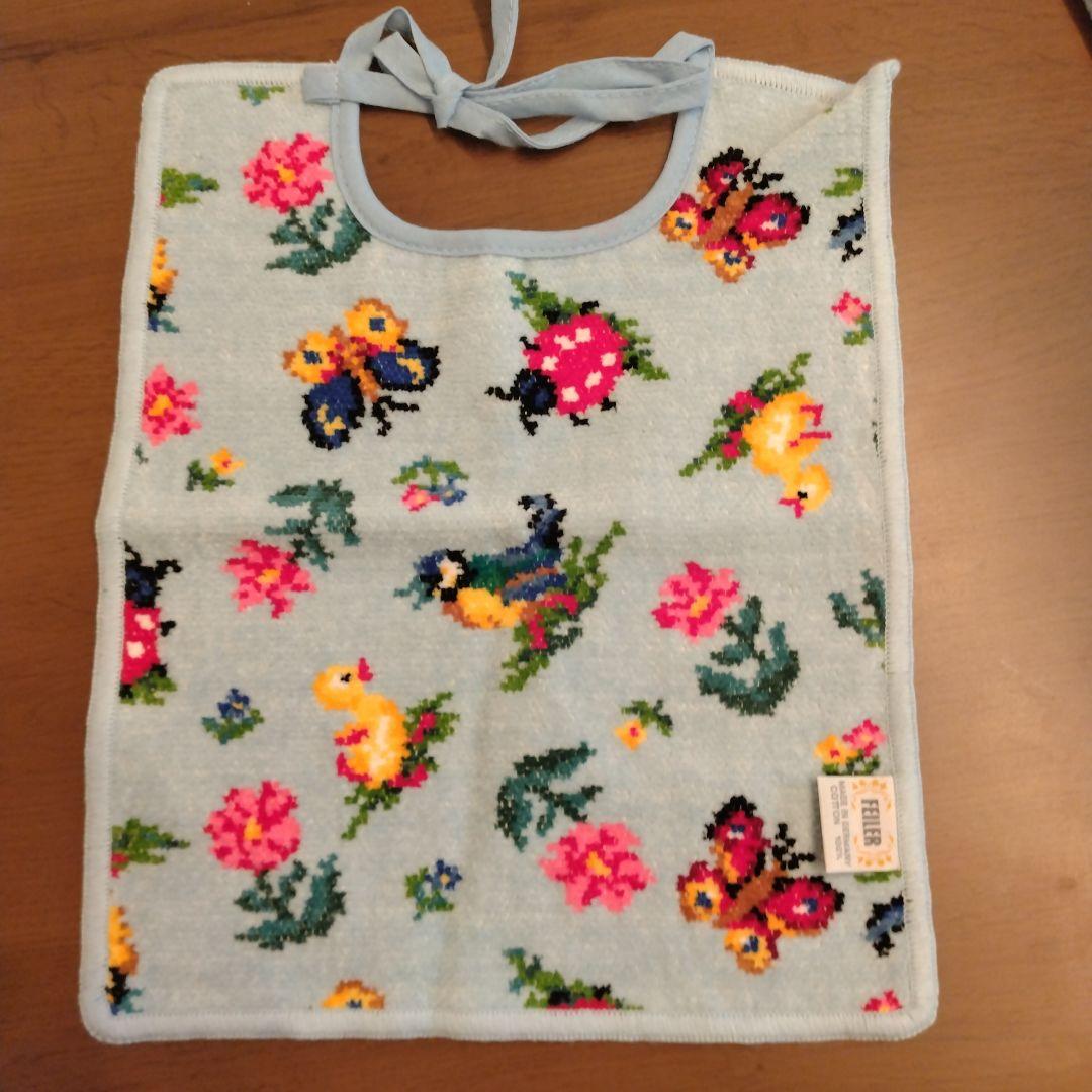 新品未使用　フェイラー　ハイジ　ペールブルー　おくるみとスタイセット　水色