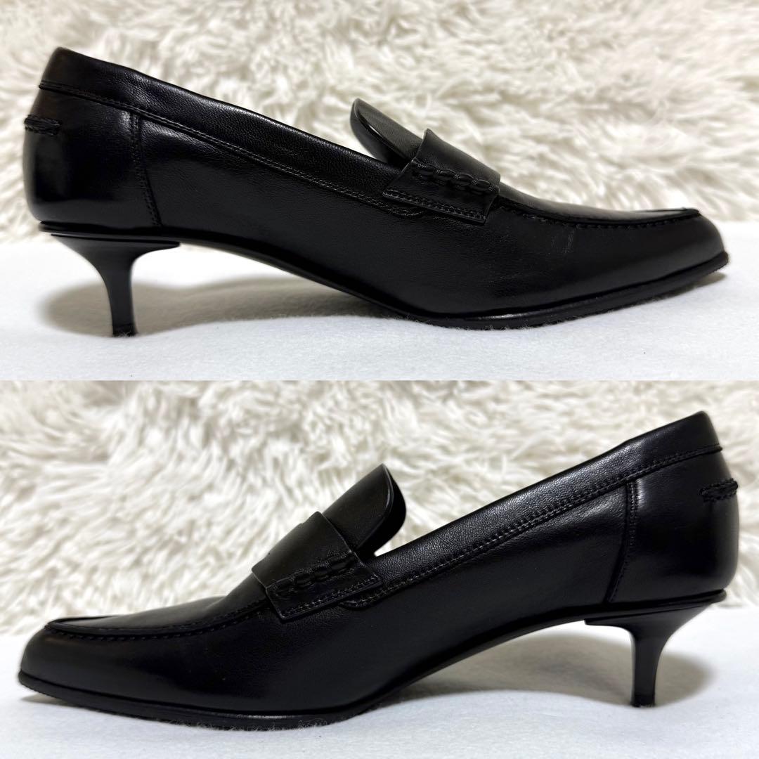 エルメス ポインテッドトゥ ヒール ローファー パンプス グロリアス 35.5