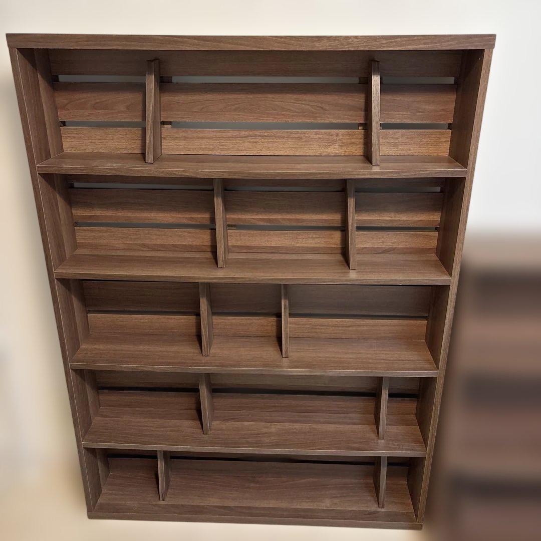 LOWYA ロウヤ 本棚 収納棚 漫画収納 大容量 スリム90cm ウォルナット