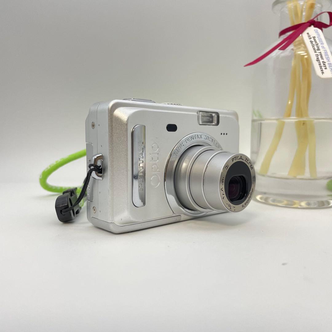 スマホ転送OK✨PENTAX Optio s55✨動作確認済 単三電池 可愛い♪