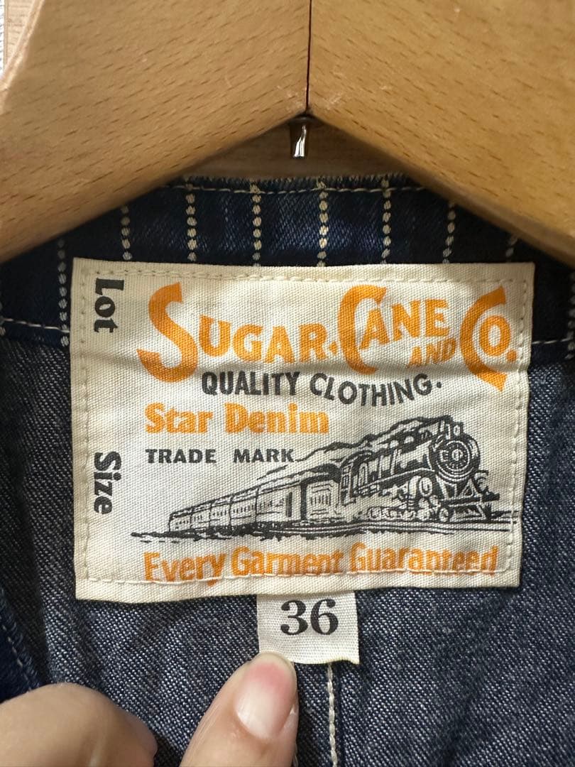 SUGAR CANE ストライプデニムベスト 36