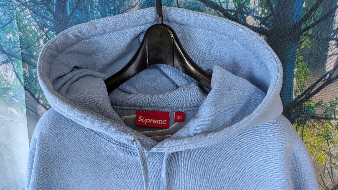 Supreme Satin Appliqué Hooded Sweatshirt