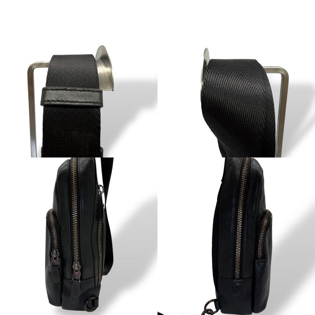 COACH コーチ ボディバッグ ゴッサムパック レザー クロスボディ ブラック