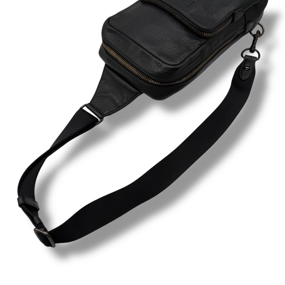 COACH コーチ ボディバッグ ゴッサムパック レザー クロスボディ ブラック