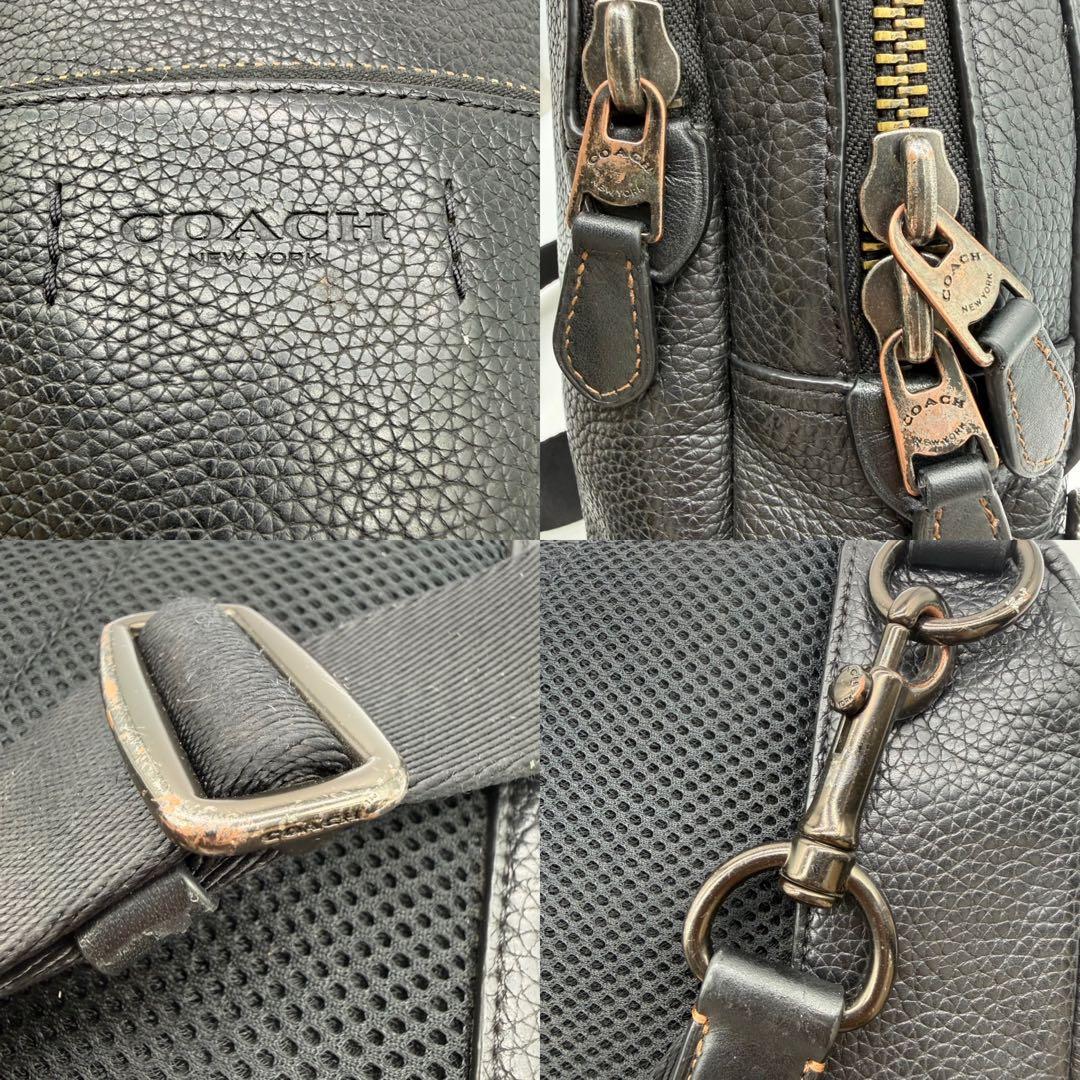 COACH コーチ ボディバッグ ゴッサムパック レザー クロスボディ ブラック