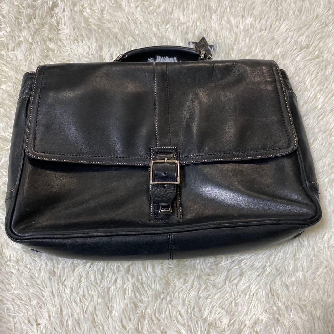 美品✨コーチ オールドコーチ ビジネスバッグ ブリーフケース 二室 自立 レザー