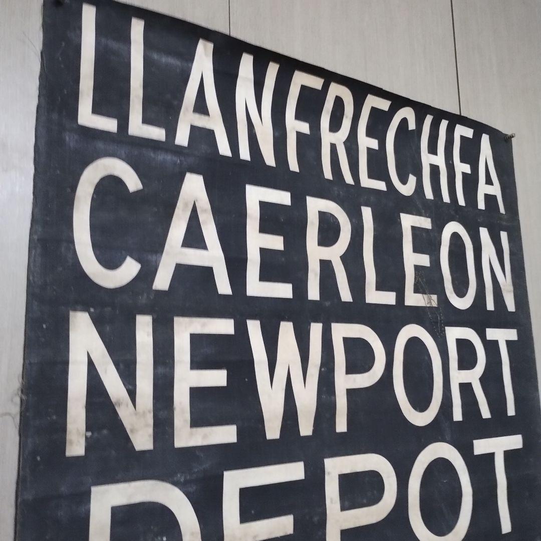 ヴィンテージバスロールサイン本物　125×67cm