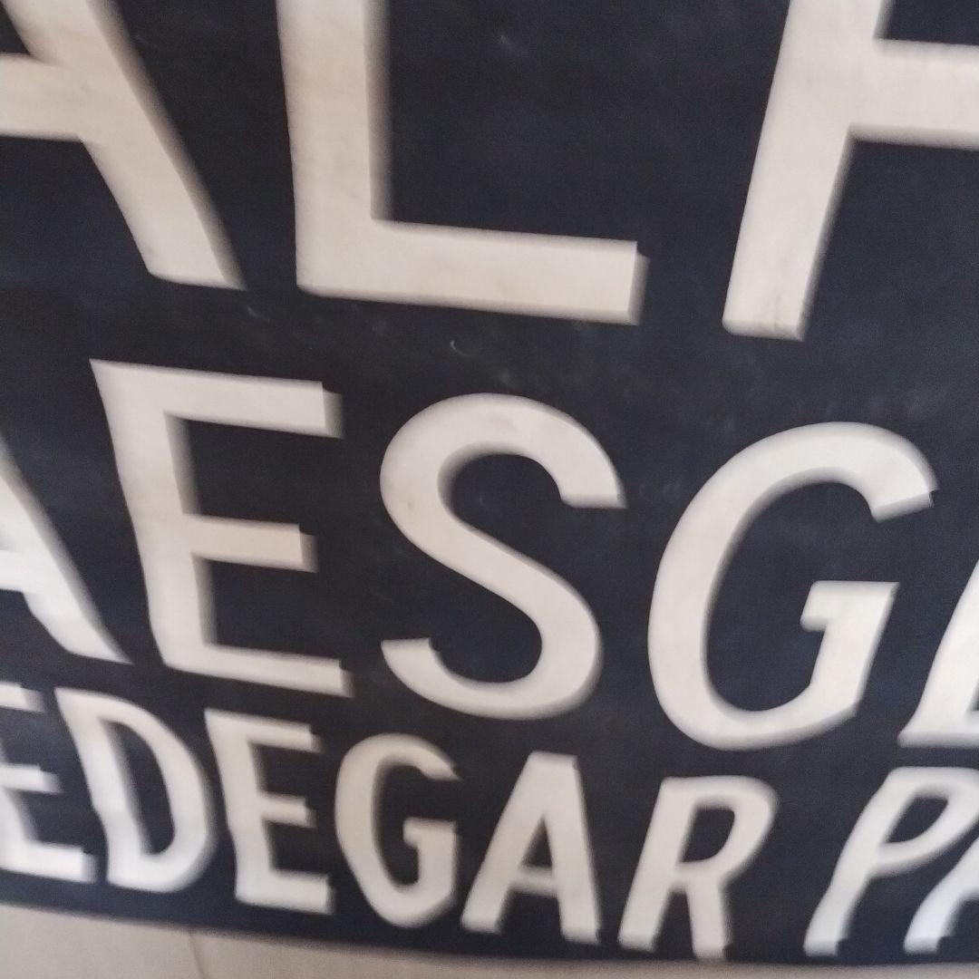 ヴィンテージバスロールサイン本物　125×67cm