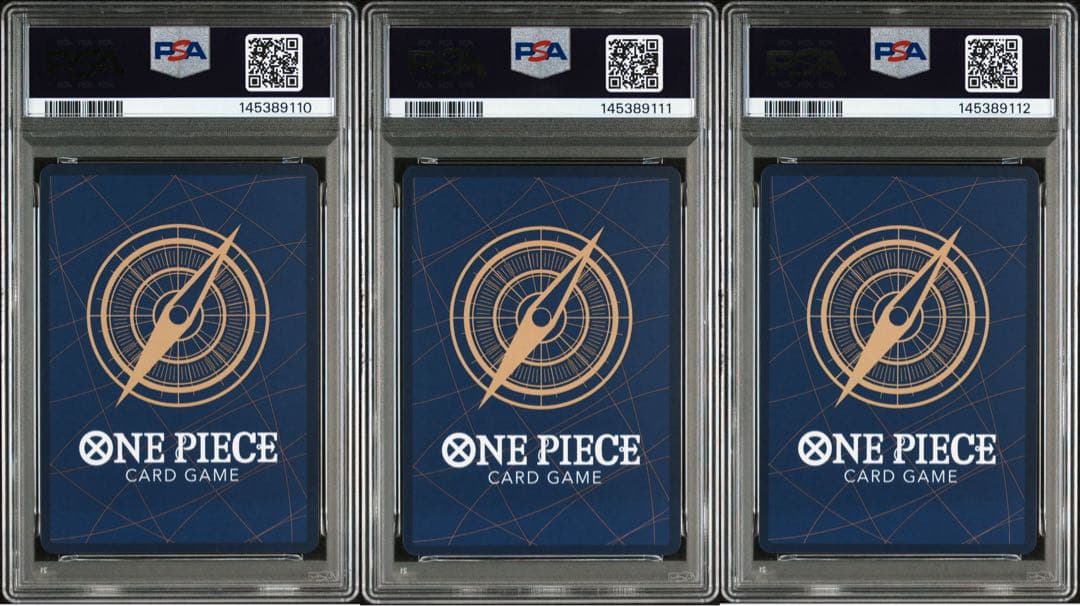 PSA10 3連番 ワンピースカード 応募者全員サービス ルフィ エース サボ