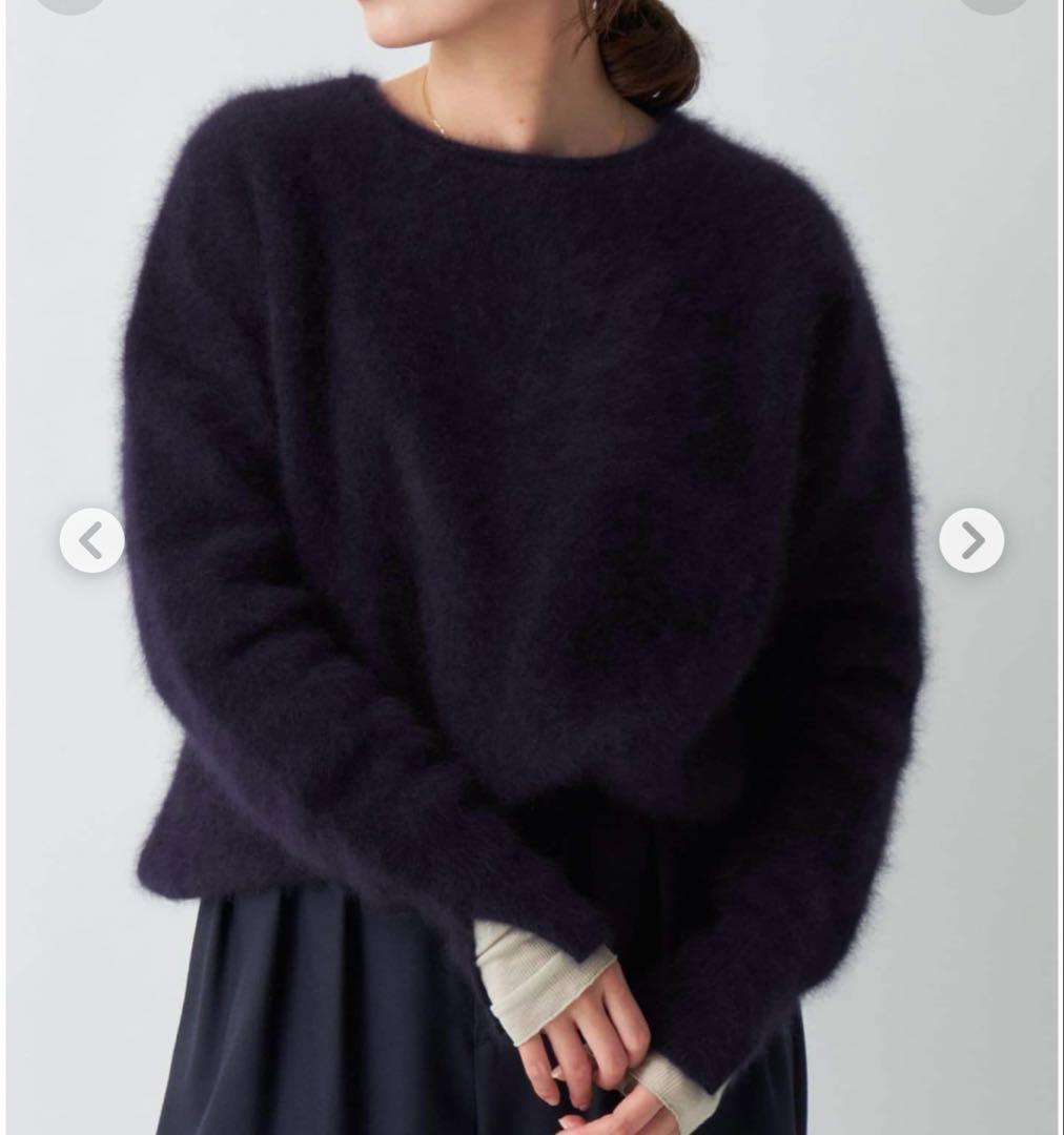 【新品タグ付き】IENA fluffyファー プルオーバーふわふわネイビーF