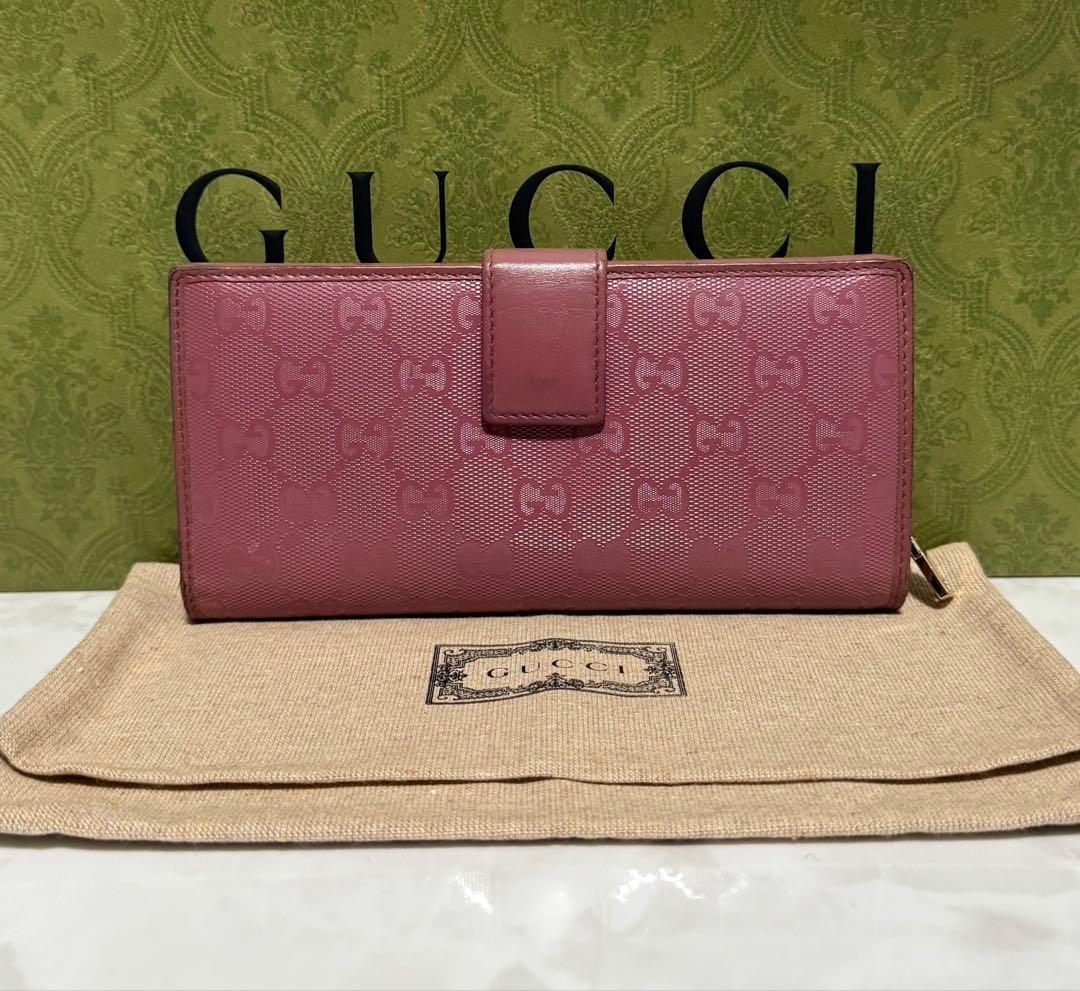 美品‼️ GUCCI グッチシマ 長財布 GG インプリメ ピンク
