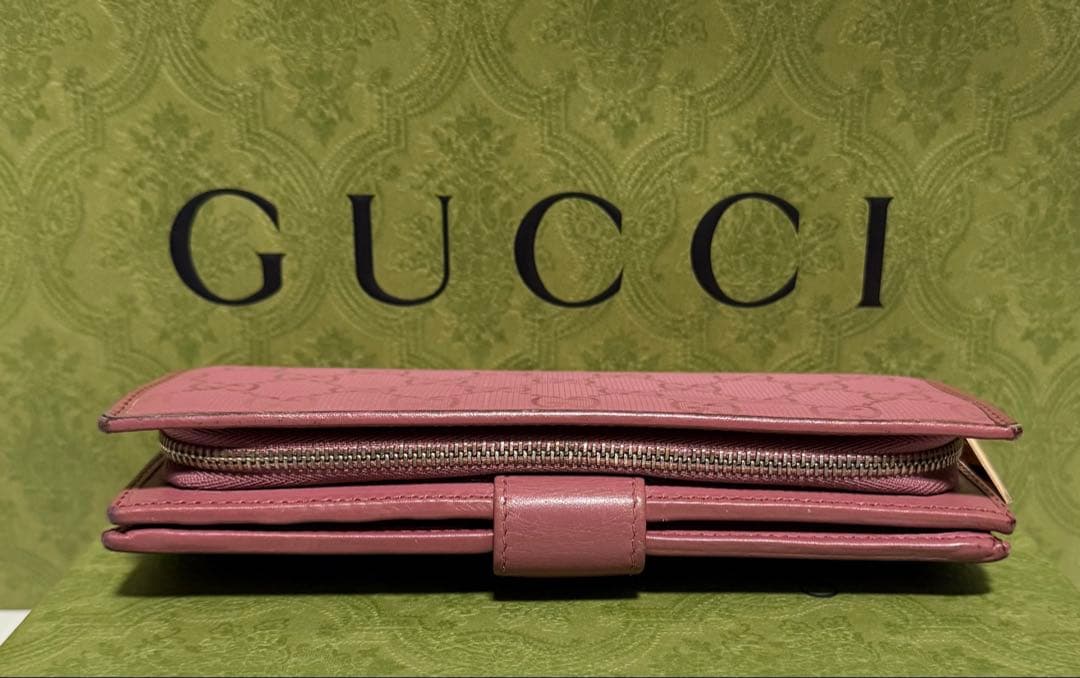 美品‼️ GUCCI グッチシマ 長財布 GG インプリメ ピンク