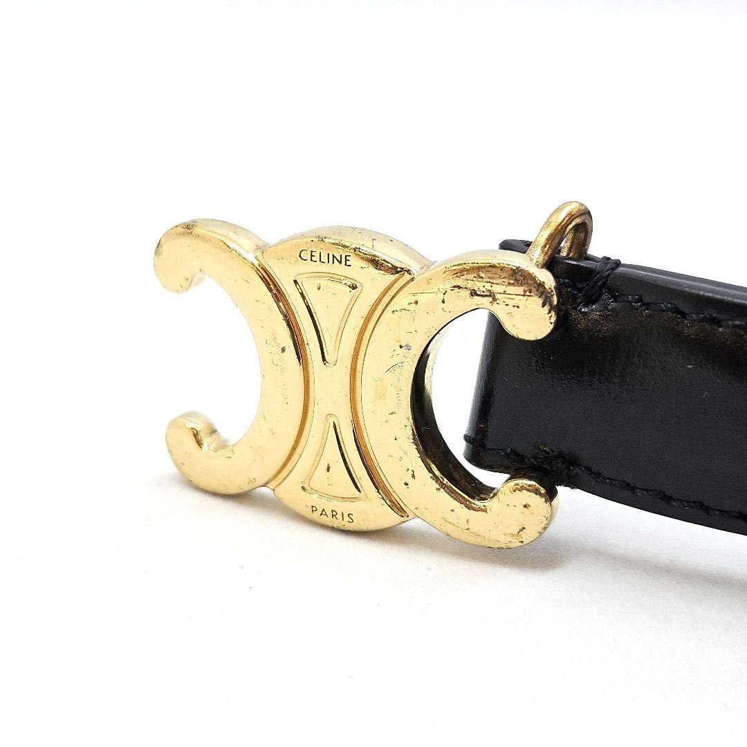 CELINE セリーヌ 黒 トリオンフ ベルト ティーン ジャンク品