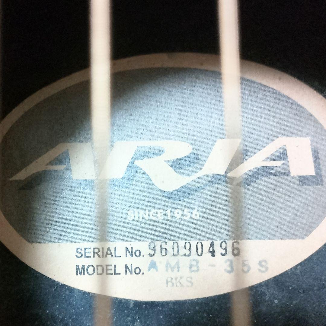 美品　ARIA　AMB-35S BKS　エレアコ　弦は新品 DADDARIO
