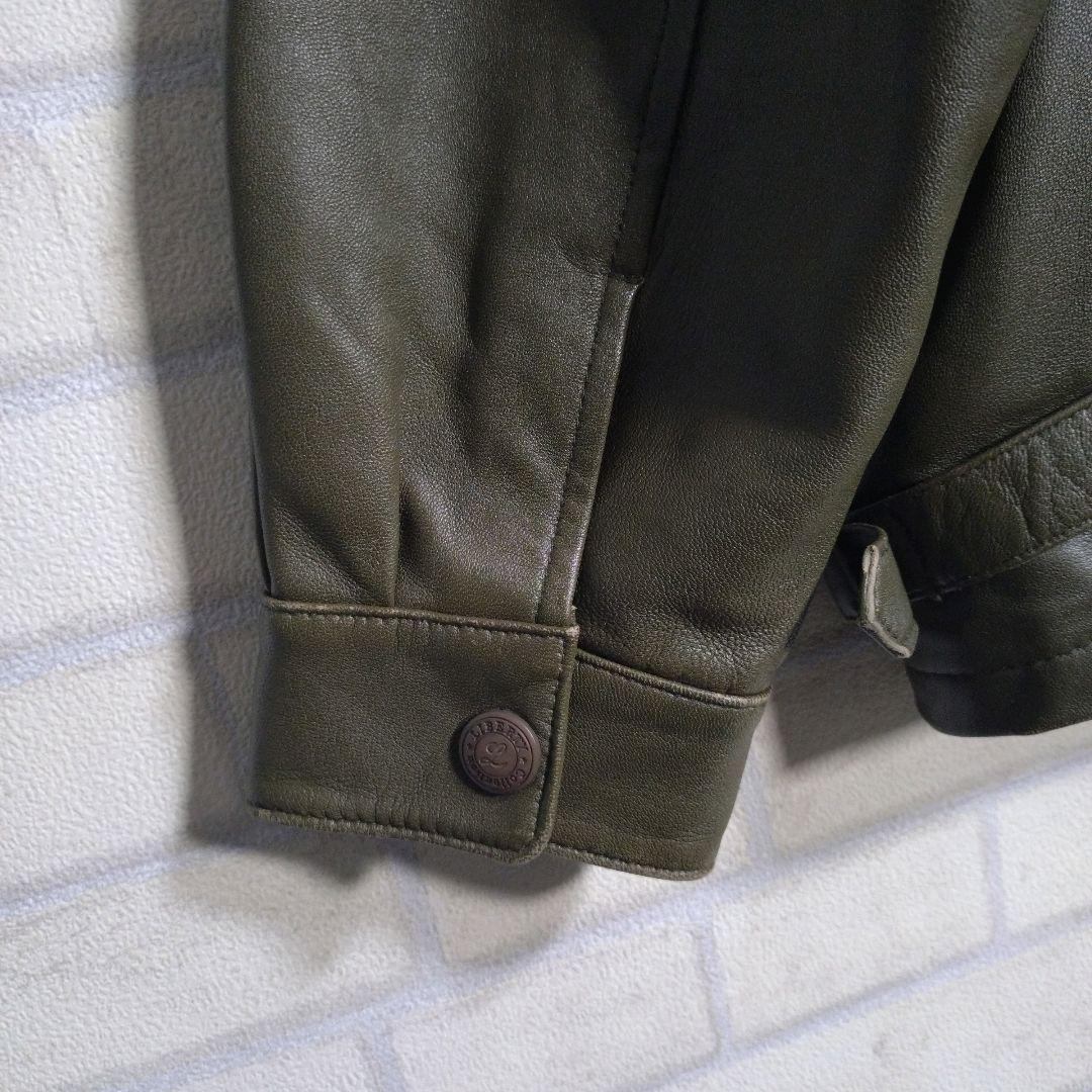 リアルレザー★レアカラー 羊革 シングル ライダースジャケット 革ジャン L程度