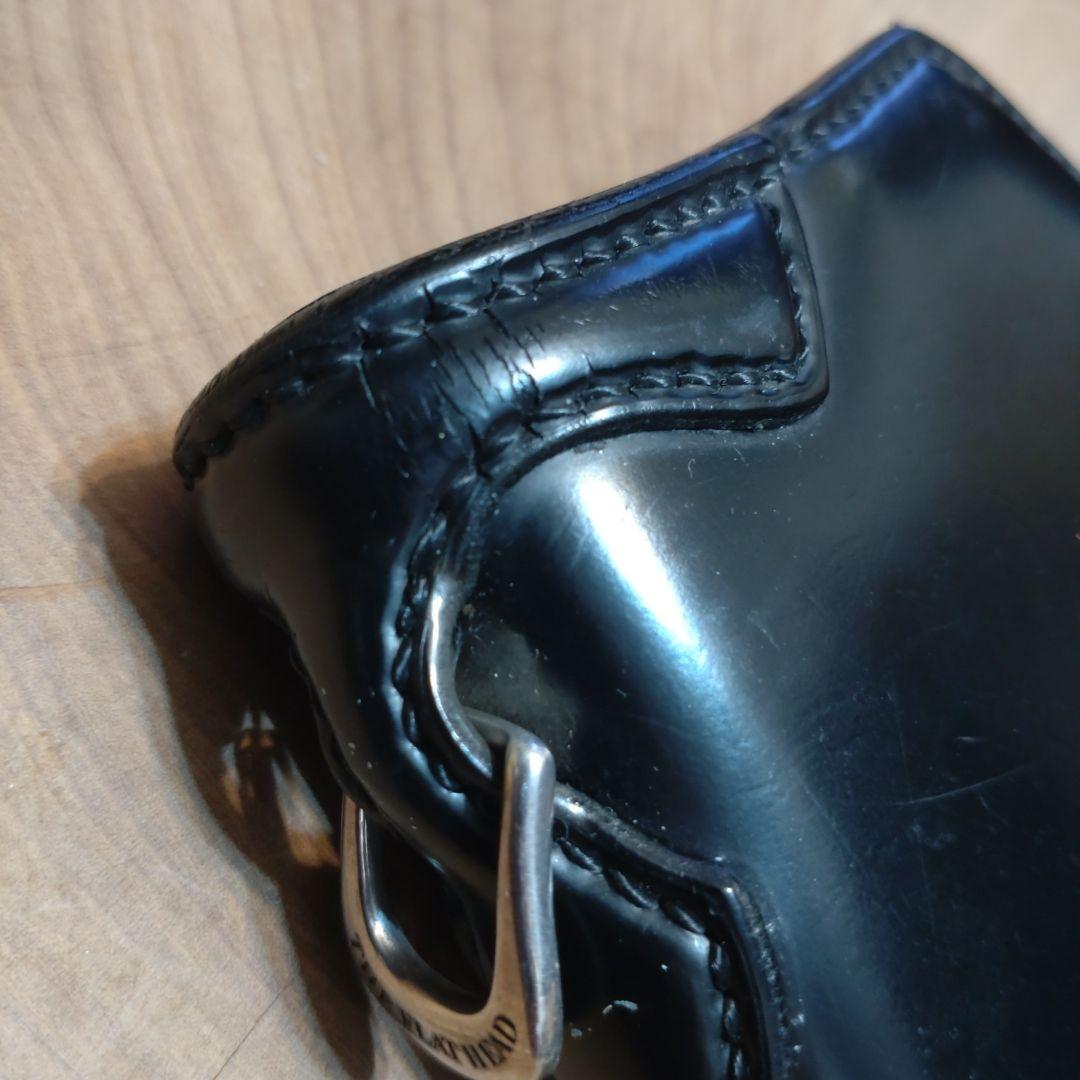 専用品　フラットヘッド　大型コンチョ付　コードバン長財布　ブラック