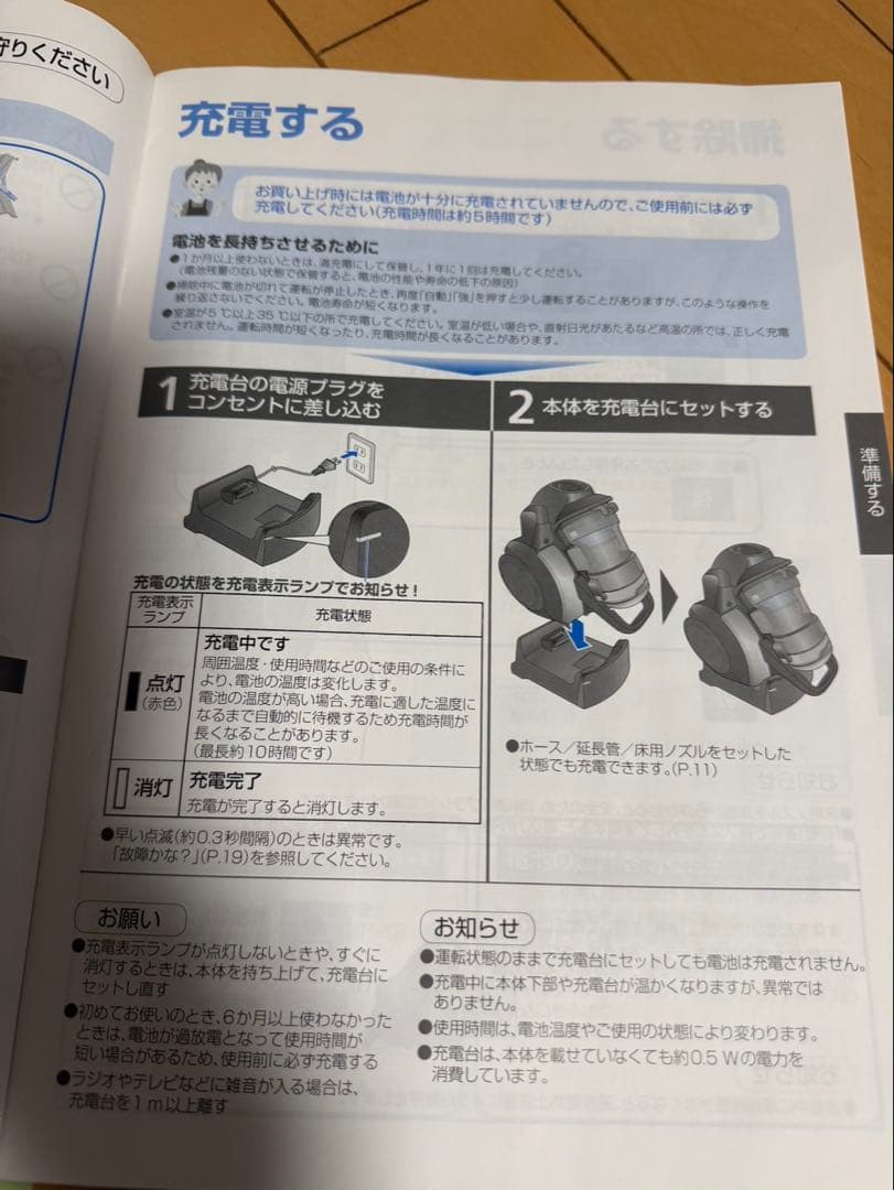 パナソニック「プチサイクロン MC-BR30G」充電式掃除機2014年製