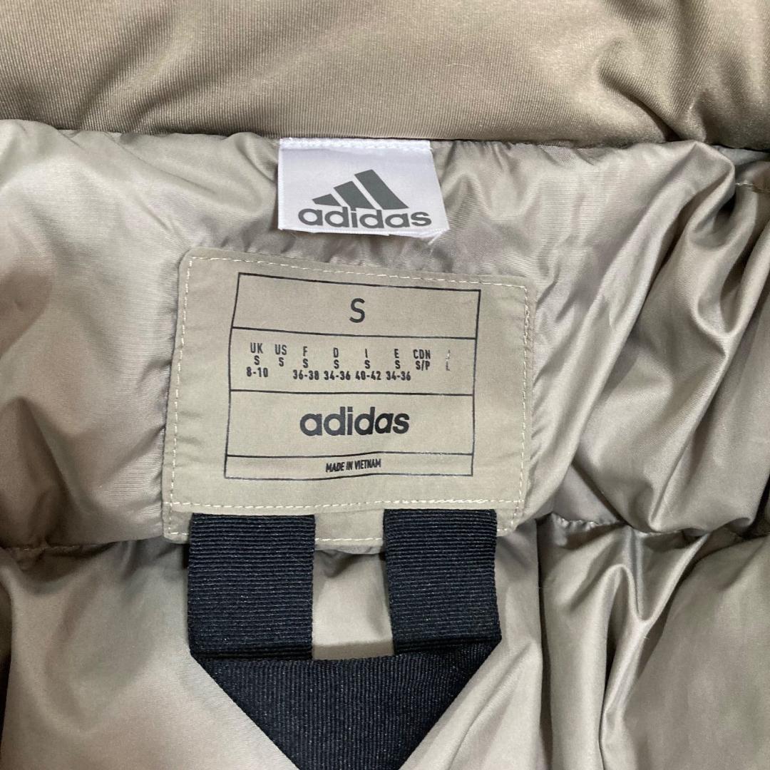 17211✨アディダス イシェルター ロングダウンジャケット フード ロゴテープ