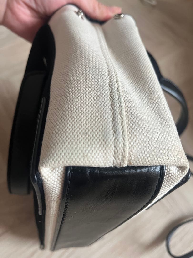 バレンシアガ　ネイビーカバス　2way キャンバスバッグ