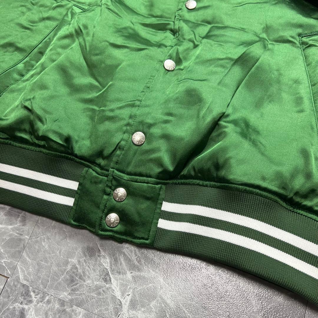 美品　ヒューマンメイド　スカジャン　虎　ロゴ　キルティング　グリーン　L 希少