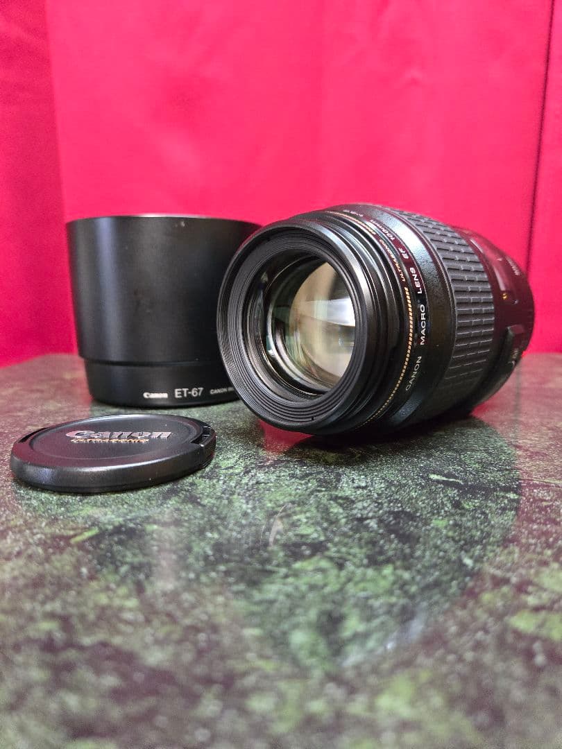 【美品】EF100mm F2.8 マクロ USM【純正フード付】