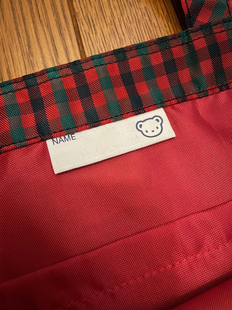 [美品]familiarレッスンバッグ 廃盤 赤チェック　早い者勝ち！