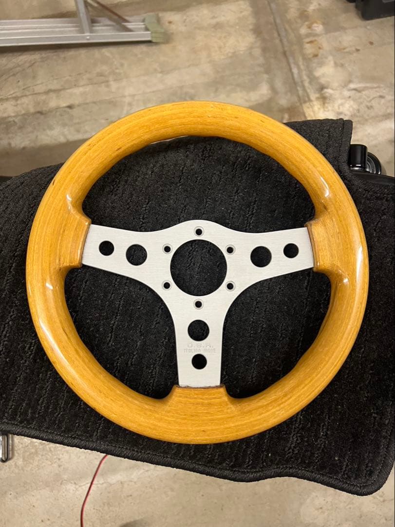 当時物 OBA 丸穴 30パイ ステアリング 旧車 30cm 暴走族 族車