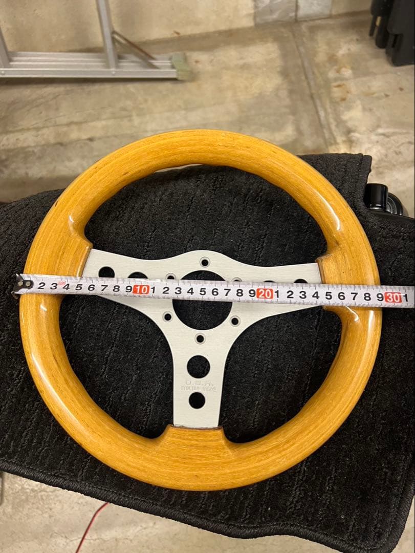 当時物 OBA 丸穴 30パイ ステアリング 旧車 30cm 暴走族 族車