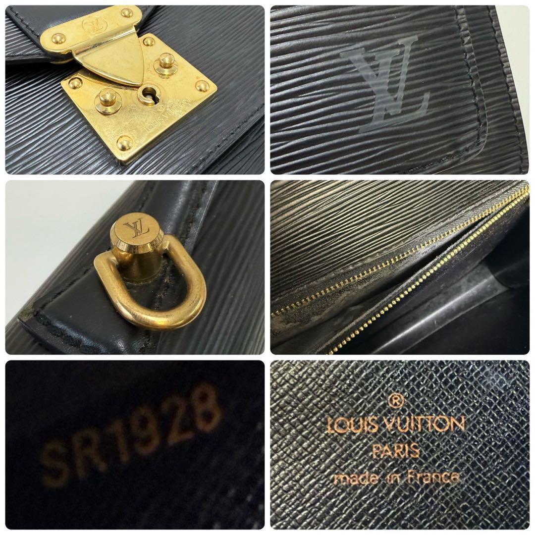 ルイヴィトン モンソー エピ ノワール ハンドバッグ M52122