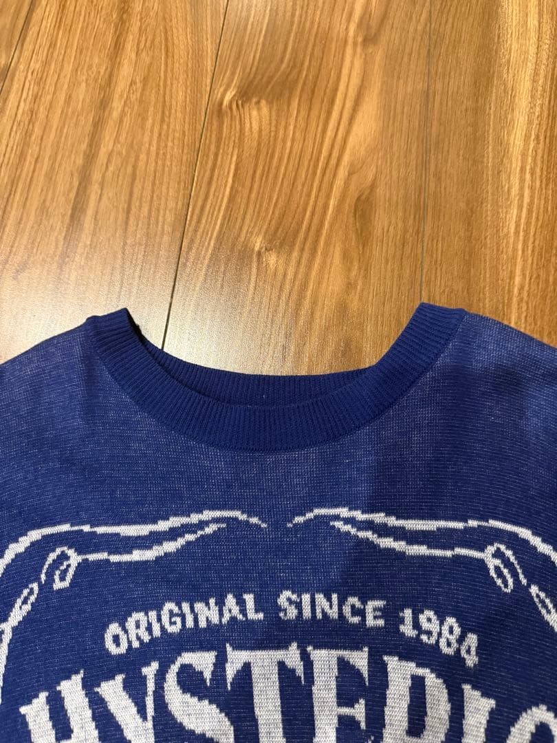 HYSTERIC GLAMOUR ネイビー サマーニット Lサイズ