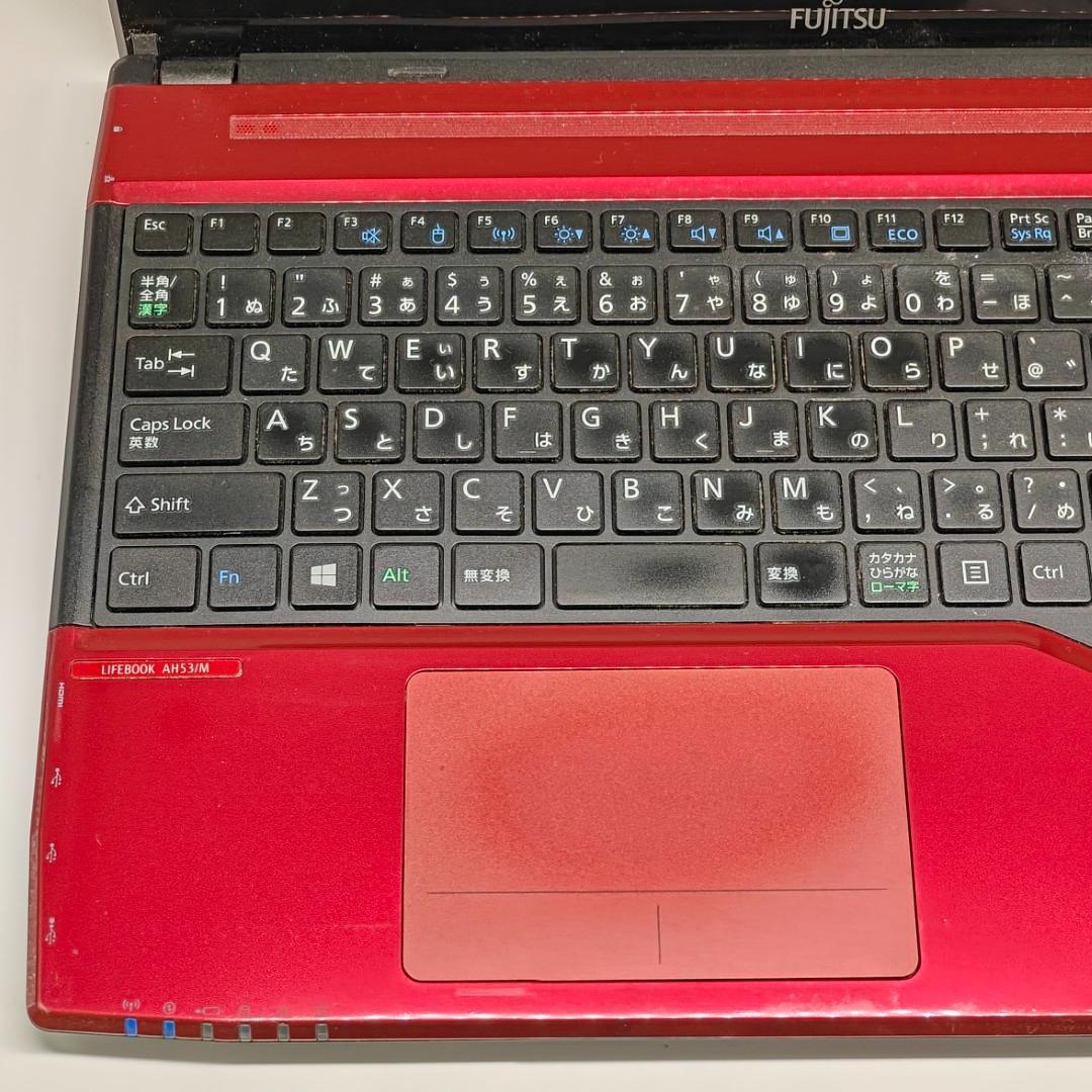 【富士通】LIFEBOOK 高速i7 SSD256GB 8GB 赤 ノートPC