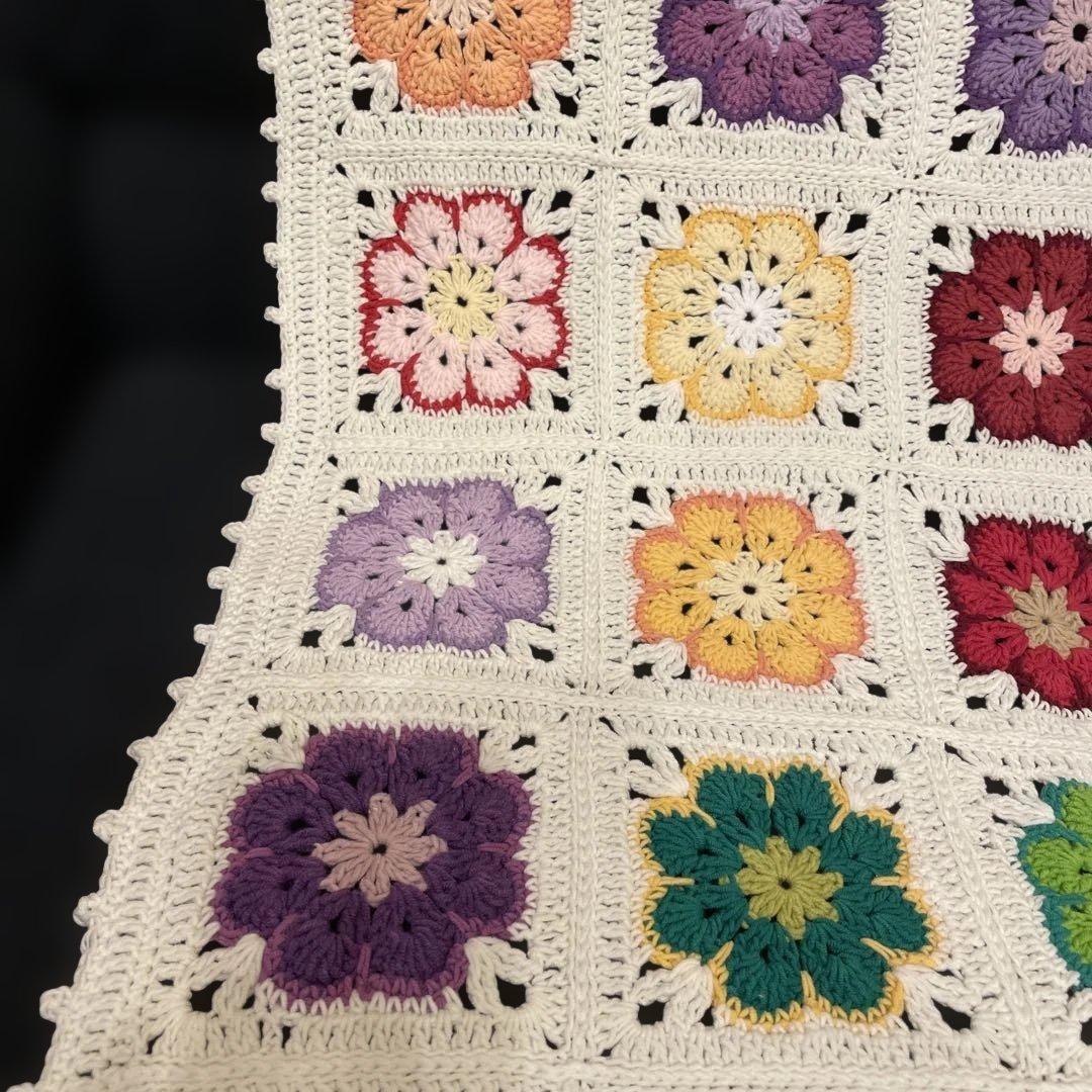 ハンドメイド　アフリカンフラワー　モチーフ　コットン