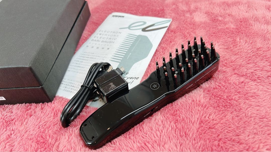 【美品】電気バリブラシ エレクトロン 美顔器 エレクトリックバリブラシ ブラック