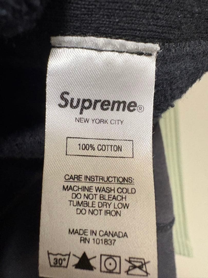 SUPREME Sロゴ　ブラック パーカー