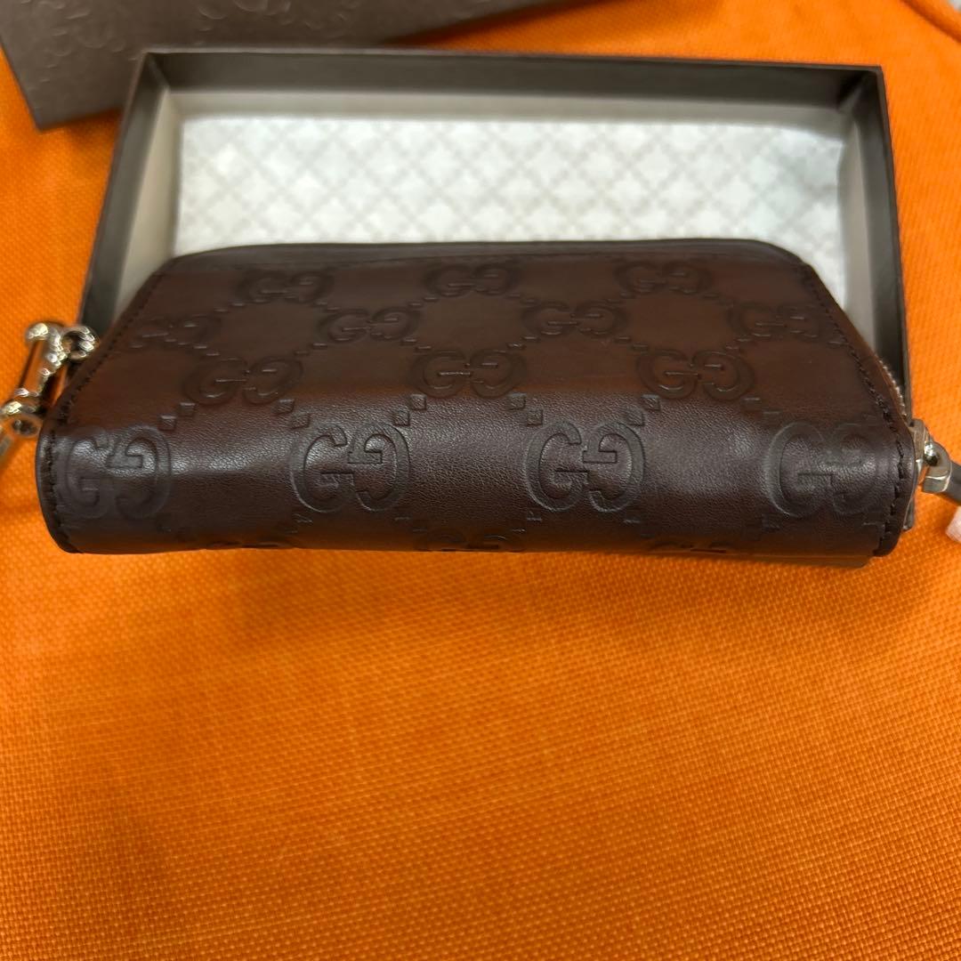 GUCCI GGパターン ケース ブラウン　キーホルダー付き　未使用