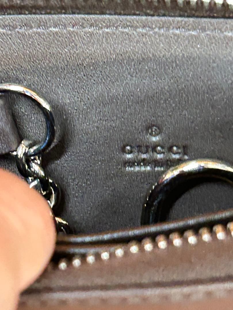 GUCCI GGパターン ケース ブラウン　キーホルダー付き　未使用