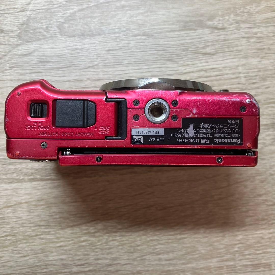 【訳あり】 LUMIX DMC-GF6 本体 レッド（予備電池・充電器付き）