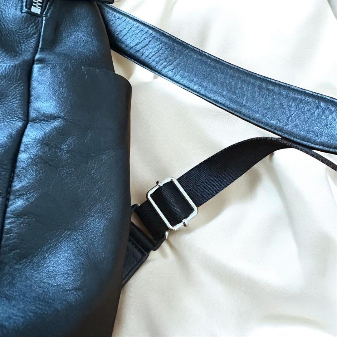 GALLARDAGALANTE ガリャルダガランテ レザーリュック 黒　A4可