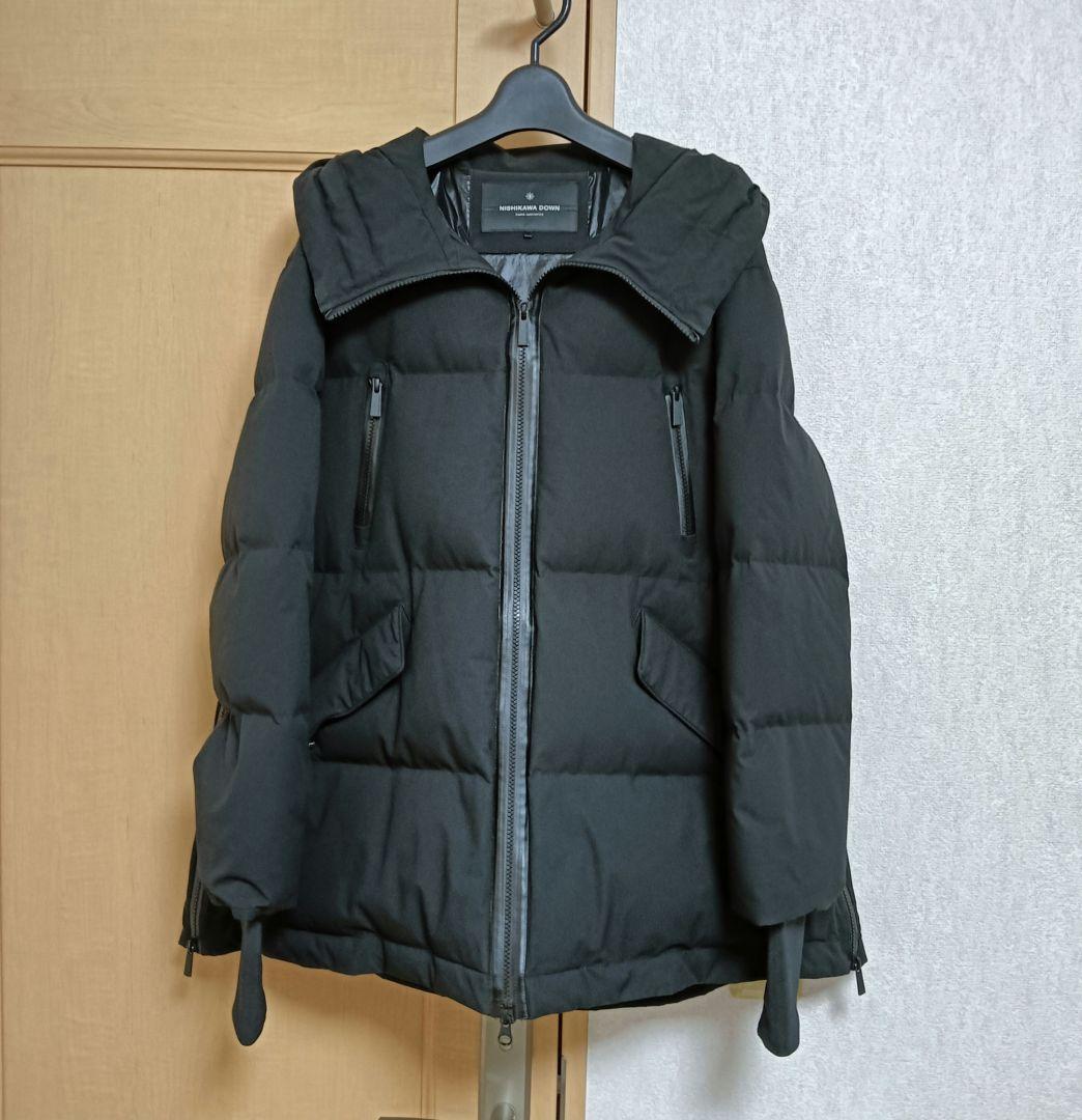 ナノユニバース　西川ダウン ソロテックス Aラインダウン　BLACK　Sサイズ