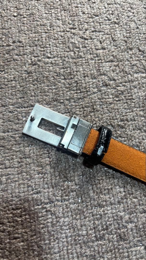 GUCCI 黒 レザー ベルト スクエアバックル正規品