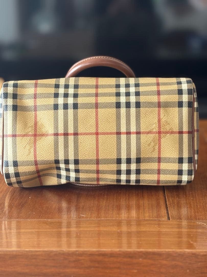 [極美品]バーバリーミニボストンパックノバチェックホース 大人　ファッション