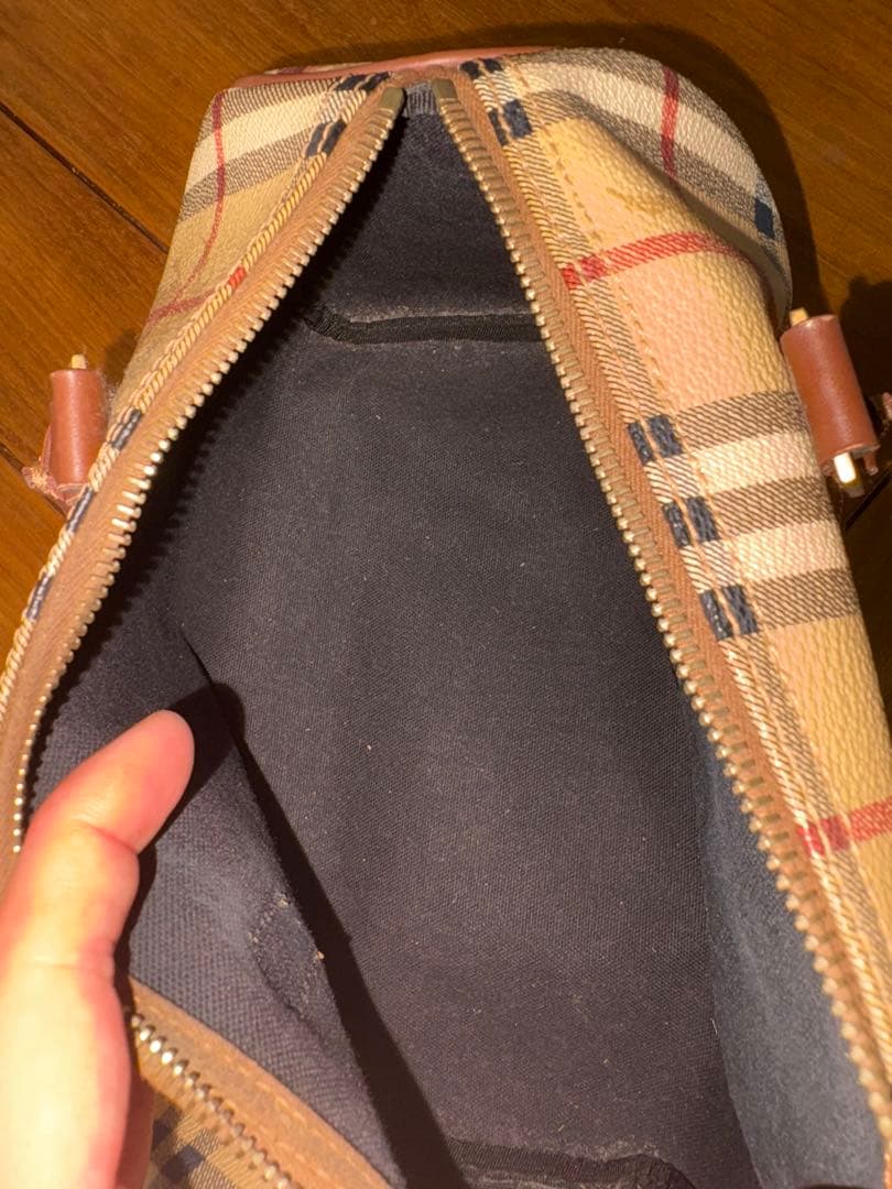 [極美品]バーバリーミニボストンパックノバチェックホース 大人　ファッション