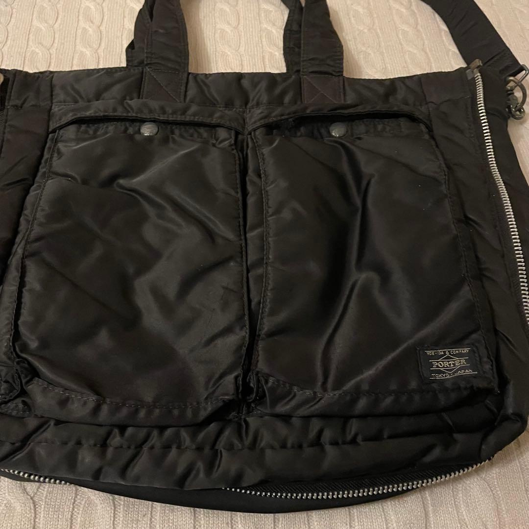 【希少✨】PORTER タンカー 2way トートバッグ サイドジップ 大容量