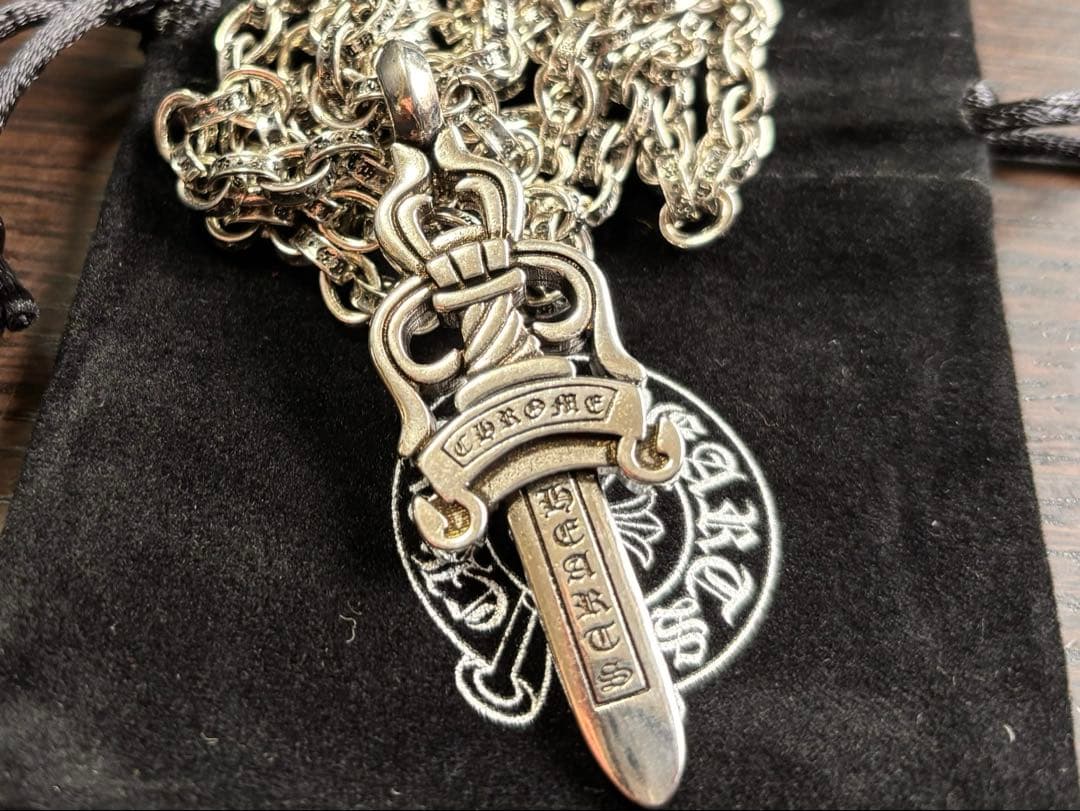 極美品 ⚜️クロムハーツ⚜️ ネックレス925シルバー CHROME ダガー