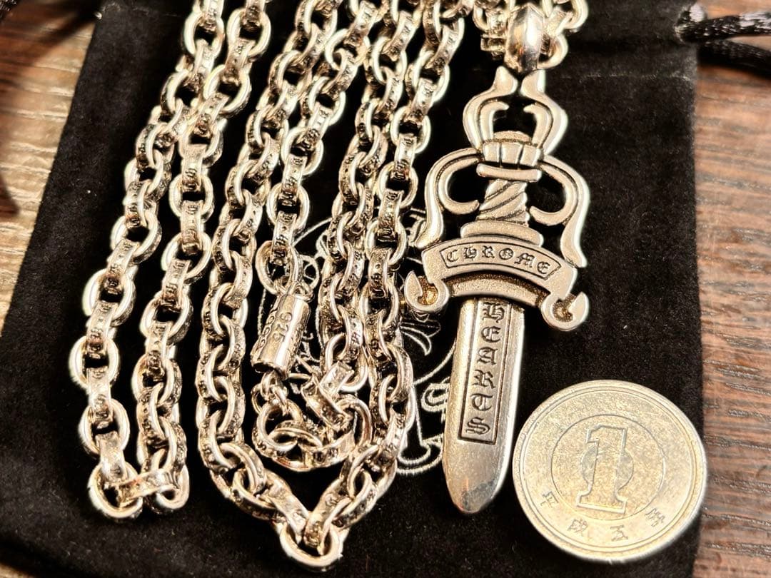 極美品 ⚜️クロムハーツ⚜️ ネックレス925シルバー CHROME ダガー