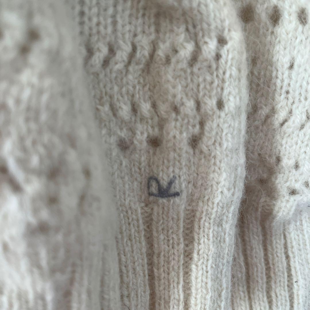 45rpm 透かし編みタートルニット